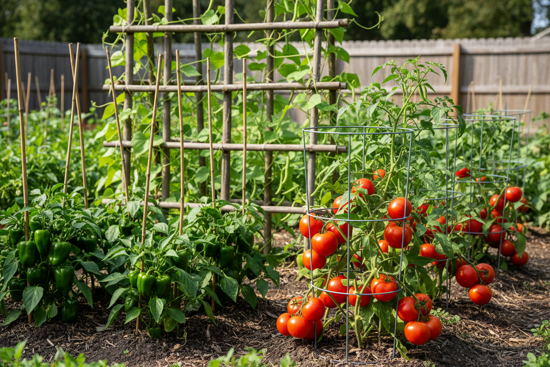 Best Plant Supports for Tomatoes, Peppers, and Climbing Vegetables