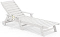 SERWALL Patio Chaise Lounge Chair, Poly Lounge Chair by SERWALL