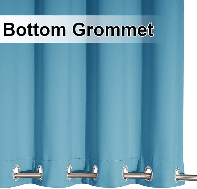 NICETOWN 2 Panels Weighted Outdoor Curtains 84 inch Long, Stainless Grommet Top - Image 6