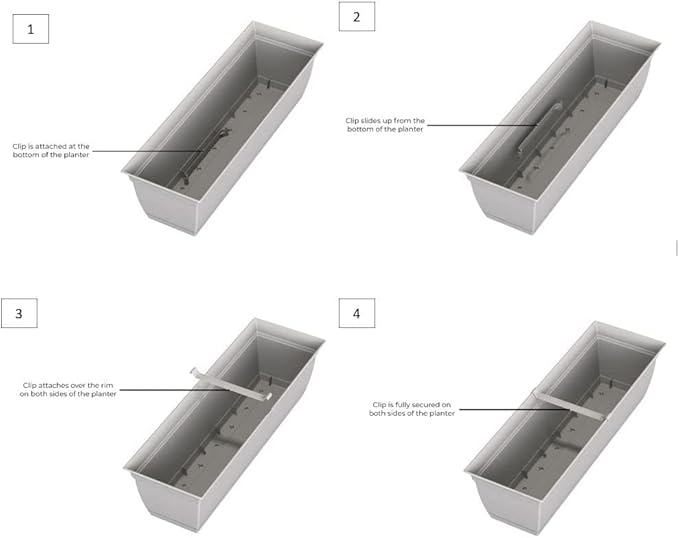 The HC Companies 24" Eclipse PlasticWindow Box 7.76"x24"x6.57" in White Color - Image 6