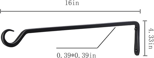 16 inch Plant Hanger, Sturdy Hanging Plant Bracket Outdoor, Hanging Plant Wall - Image 2