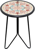 LIFFY Outdoor Metal Side Table, Indoor Round Home Decorative End Table by LiffyArt