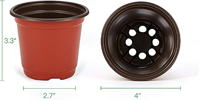 JERIA 200-Pack 4 Inch Plastic Nursery Pots Come - Image 2