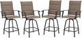 PHI VILLA Outdoor Patio Swivel Bar Stools Set of 4 by PHIVILLAThepioneerofcomfortablehouseholdsupplies