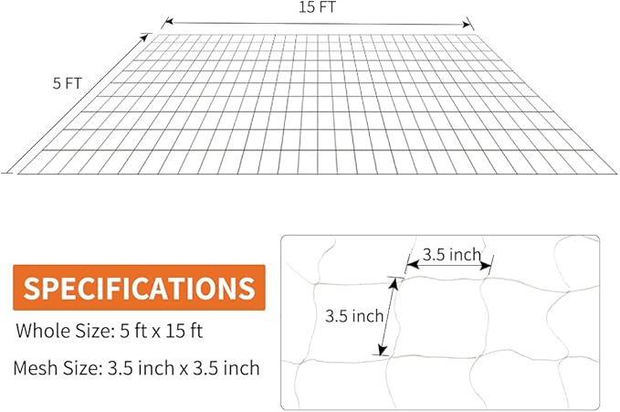 Tcamp Heavy-Duty Polyester Garden Trellis Netting Plant Climbing Net - Image 3
