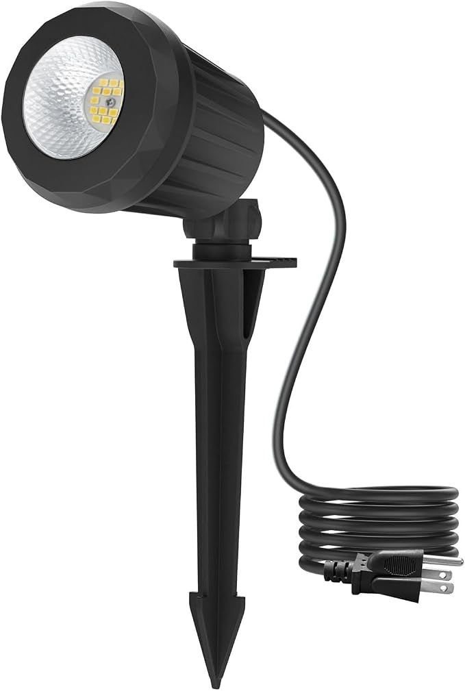 Spotlight Outdoor – 120V Plug-in, 2700K Warm White LED Landscape Spot Lights by Holeva
