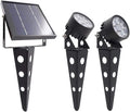 Solar Spot Lights Outdoor Legacy Mini 50X Twin Solar-Powered LED Spotlight by SolarLightMart