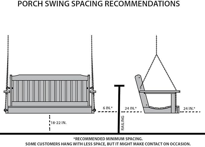 Amish Casual Heavy Duty Mission Treated Porch Swing, Dark Walnut Stain - Image 3
