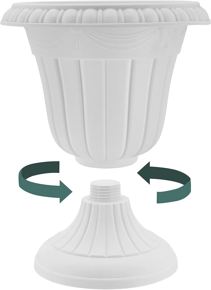 Arcadia Garden Products PL10WW Classic Traditional Plastic Urn Planter - Image 5