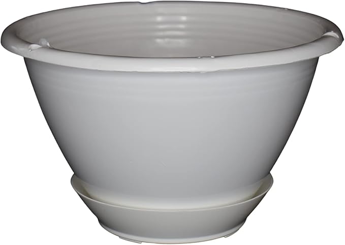8'' White Plastic Hanging Basket - Image 8