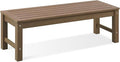 Psilvam Knight Bench, Two Person Outdoor Poly Lumber Patio Backless Bench by PsilvamGardenFurniture