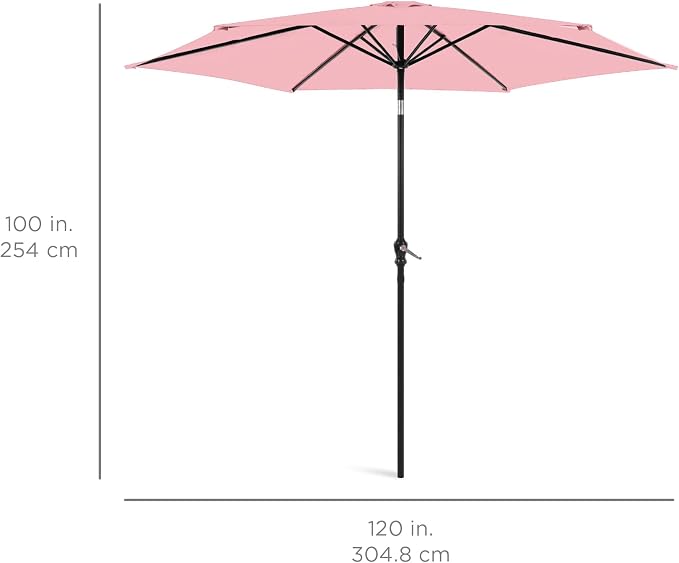 Best Choice Products 10ft Outdoor Table Compatible Steel Polyester Market Patio - Image 7