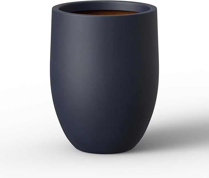 Kante 21.7 Inch Tall Concrete Planter, Large Indoor Outdoor Plant Pot by Kante