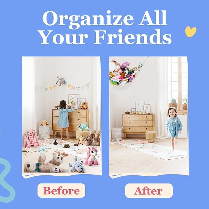 Lilly's Love Stuffed Animal Hammock | Corner Hanging Organizer, Toy Storage - Image 5