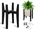 OERGKE Adjustable Plant Stand Indoor, Bamboo Mid Century Modern Plants Stands by OERGKE