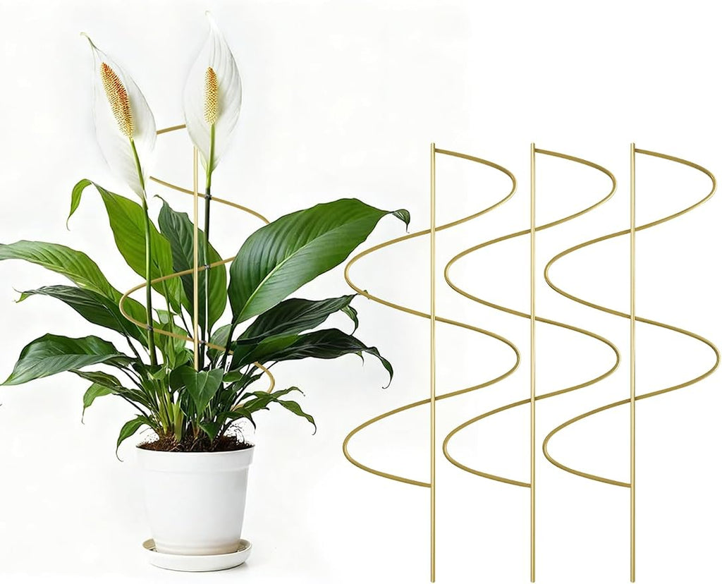 4 Pack Small Wavy Trellis for Potted Plants Indoor, 15 in Garden Trellises for by Unknown