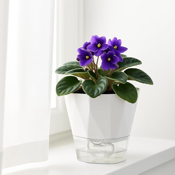 10 Pack Self Watering Pots for Indoor Plants, 6.7 Inches Self Watering Planters - Image 6
