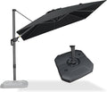 PURPLE LEAF 9 Feet Square Cantilever Umbrella Patio Umbrella by PURPLELEAF