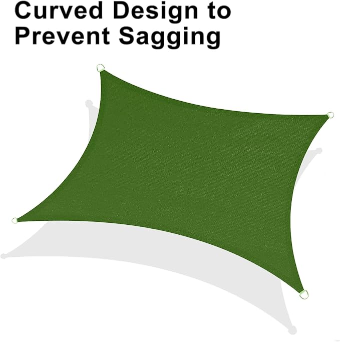 LOVE STORY Custom Size 10'x24' Piquant Green Sun Shade Sail Rectangle UV Block - Image 6