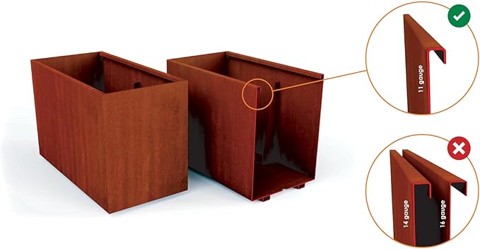 Plantercraft Extra Large Corten Steel Planter 36 Inch | Large Round Planters - Image 4