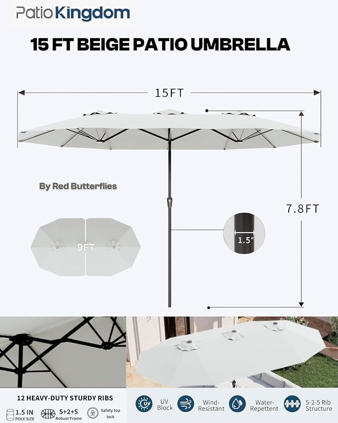 9-Piece Navy Blue Outdoor Dining Set - Image 5
