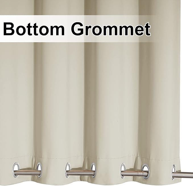 NICETOWN 2 Panels Beige Outdoor Curtains - Image 8