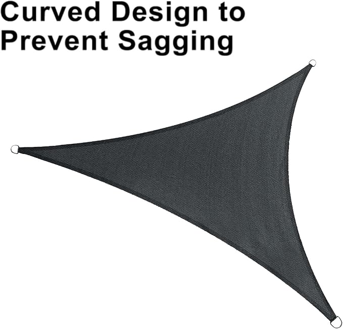 LOVE STORY Custom Size 10'x15'x18' Graphite Grey Sun Shade Sail Right Triangle - Image 6