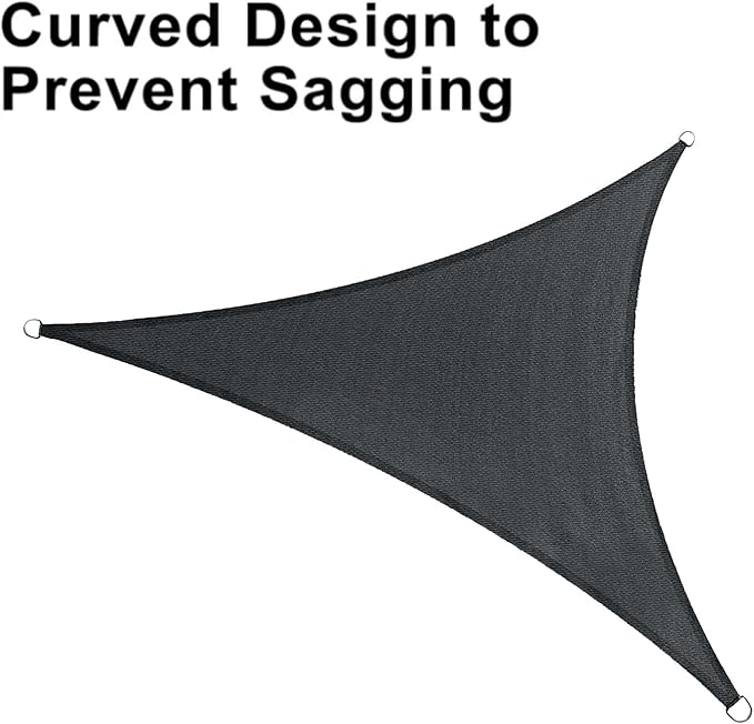 LOVE STORY Custom Size 6'x8'x10' Graphite Grey Sun Shade Sail Right Triangle - Image 6