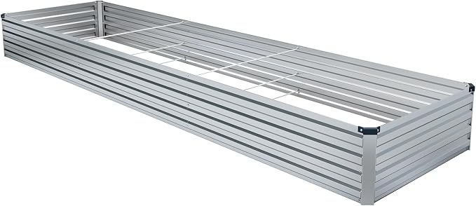 2 Pack 12x2x1FT Galvanized Raised Garden Bed Kit, Outdoor Metal Planter Box - Image 7