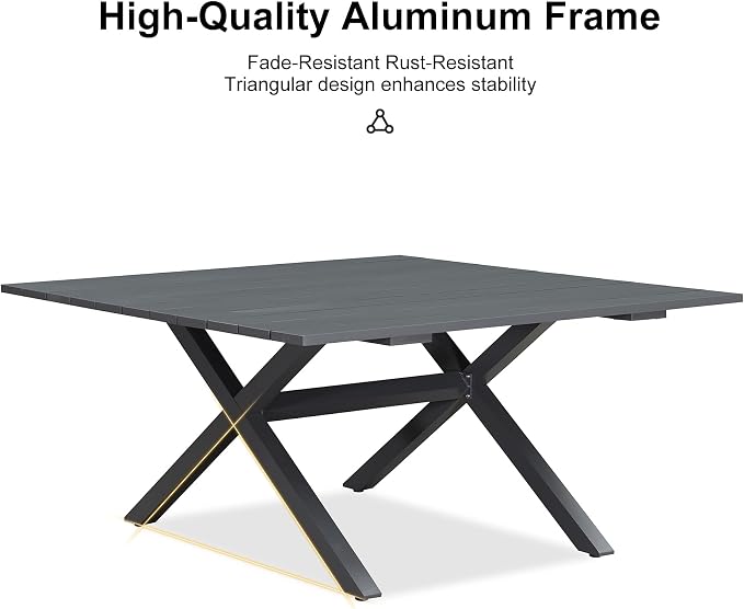 PURPLE LEAF 9 Piece Longer Outdoor Dining Set - Image 8