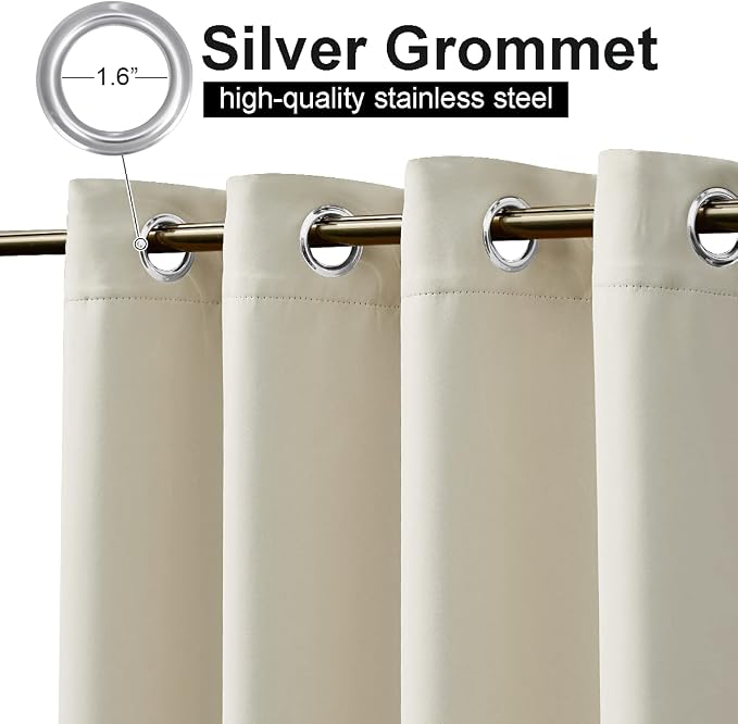 NICETOWN Outdoor Curtain for Patio Waterproof, Sun Blocking Rustproof Grommet - Image 2