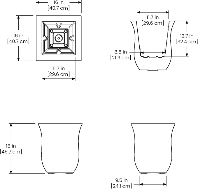 Mayne 5873-B Polyethylene Planter - Image 6