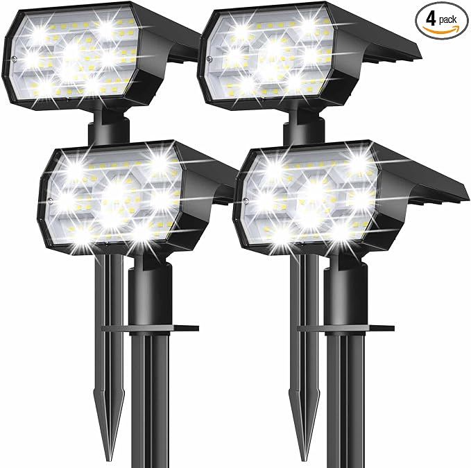 NYMPHY Solar Lights Outdoor Waterproof IP68, 56 LED 3 Lighting Modes Solar by NYMPHY