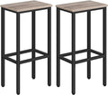 Set of 2 Bar Stools, 29.5" Tall Counter Bar Stools, Kitchen Breakfast Bar Chairs by MAHANCRIS