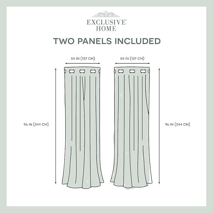 Exclusive Home Canopy Stripe Indoor/Outdoor Grommet Top Curtain Panel, Taupe / - Image 6