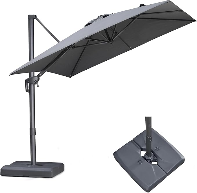 PURPLE LEAF 10 FT Cantilever Patio Umbrella by Unknown