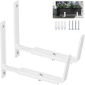 Y&M 2 Pack Adjustable Planter Brackets, Universal Window Box Mounting Hooks by YM