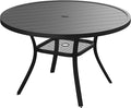 VICLLAX 47.2" Outdoor Round Patio Table by HOME