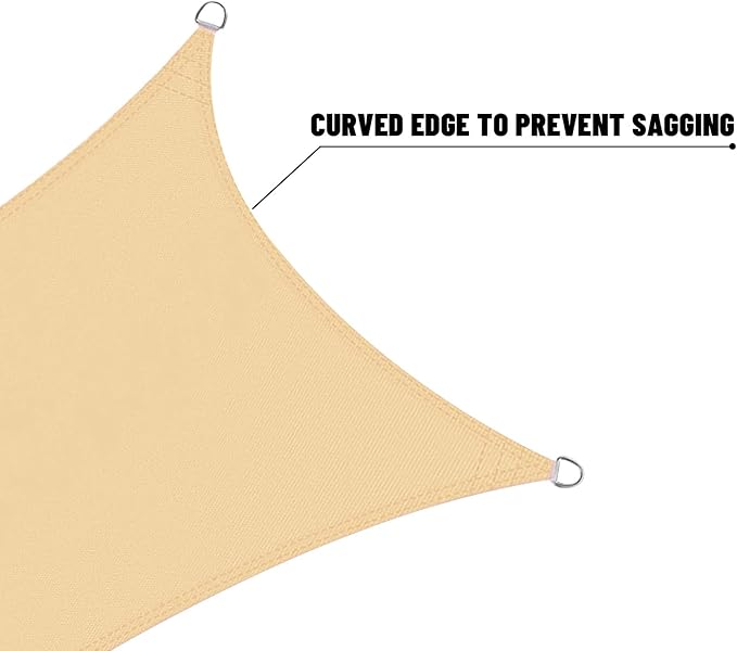 LOVE STORY Right Triangle 12'x18'x21.6' Waterproof Sun Shade Sail Canopy UV - Image 8