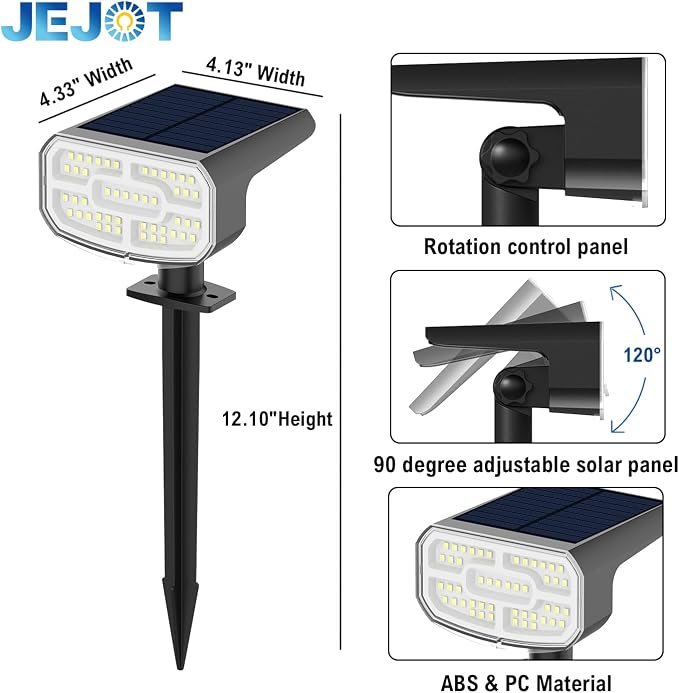 Solar Lights Outdoor Waterproof IP65, Super Bright LED, Cool Light 2 Lighting - Image 8
