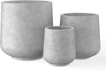 Kante 15.3"+11.6"+8.2" Dia Round Concrete Planter, Large Outdoor Indoor Planter by Kante