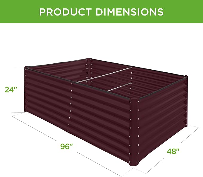 Best Choice Products 8x4x2ft Outdoor Metal Raised Garden Bed, Deep Root Planter - Image 3
