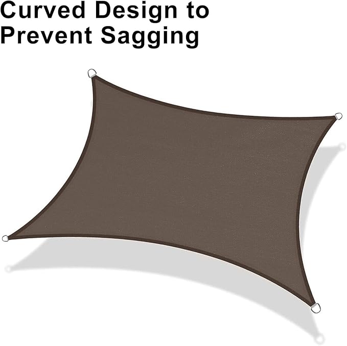 LOVE STORY Custom Size 5'x7' Brown Sun Shade Sail Rectangle UV Block Canopy - Image 6
