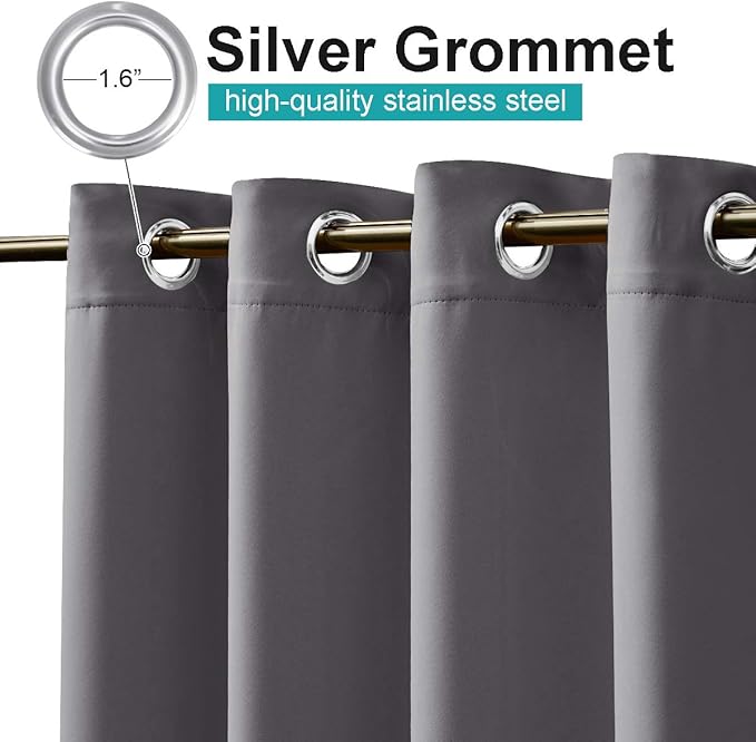 NICETOWN 2 Panels Extra Wide Outdoor Curtains - Image 3