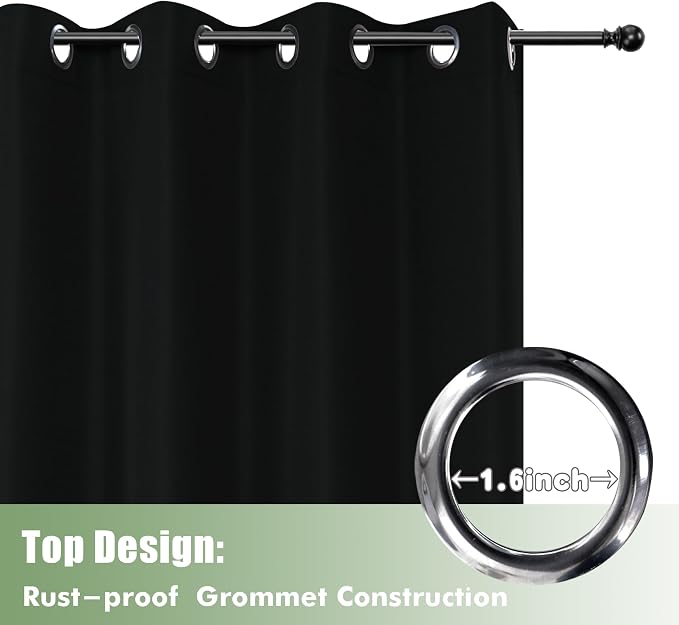 HolidayIdeas Outdoor Curtains for Patio Waterproof, 8 Panels - Image 4