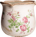 Shabby Chic Flower Pot, 6.11 Inch Ceramic Planter by XiaanJiaju