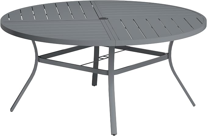 VICLLAX Round Patio Table with Adjustable Umbrella Hole by HOME