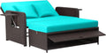 COSTWAY Patio Rattan Daybed by COSTWAY