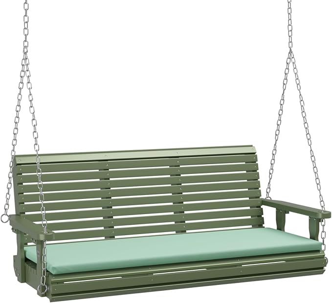 VINGLI Heavy Duty 880 LBS Patio Wooden Porch Swing Outdoor by VINGLI