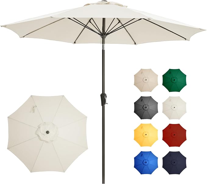 Ayge 9FT Large Outdoor Patio Umbrella Market Table Umbrella-UV Resistant by AYGE